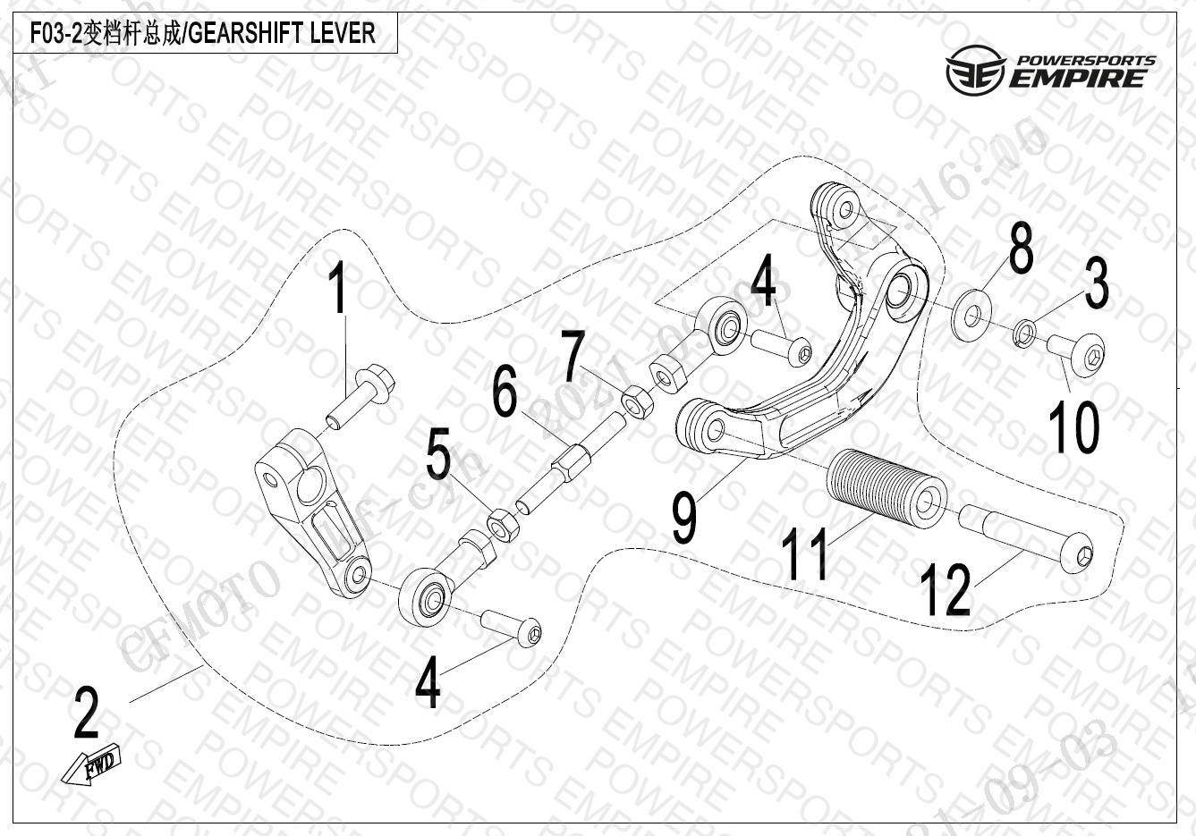 F03-2 — GEARSHIFT LEVER