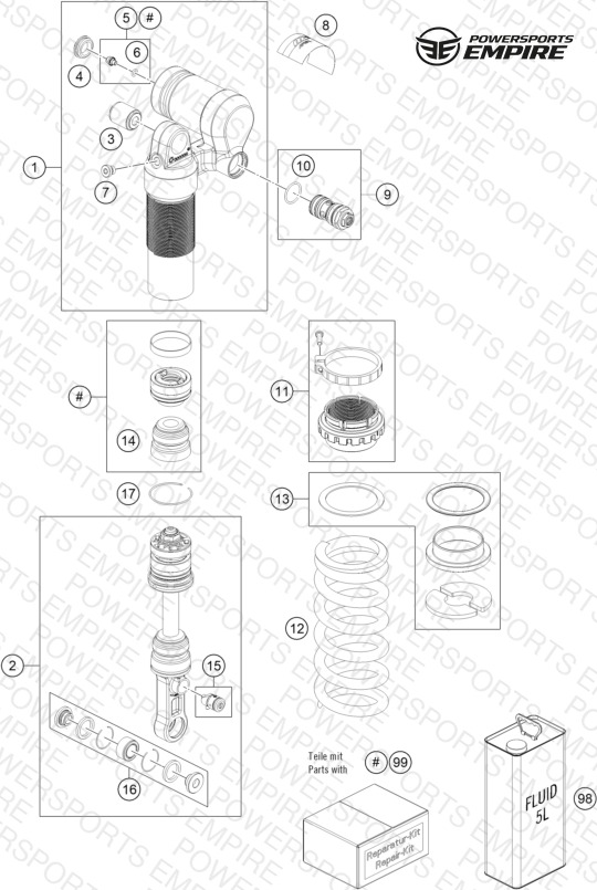 SHOCK ABSORBER DISASSEMBLED