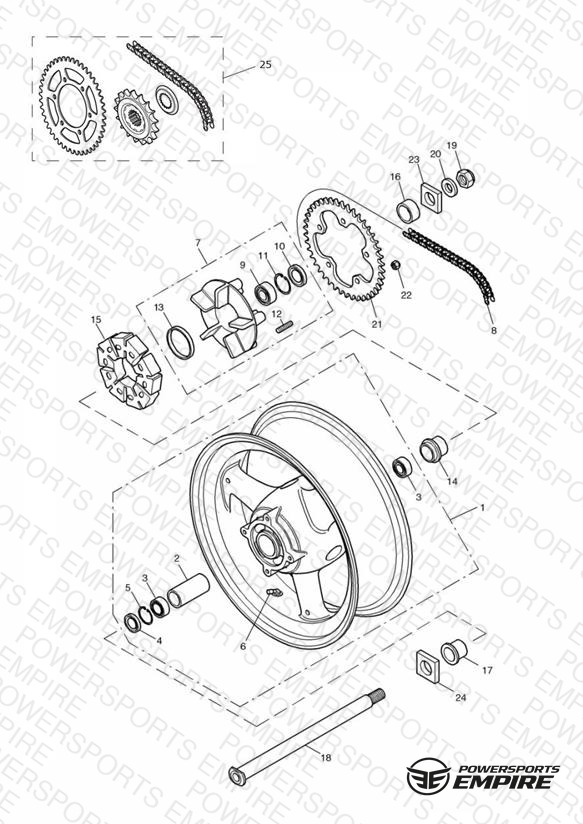 Rear Wheel/Final Drive Double sided swingarm
