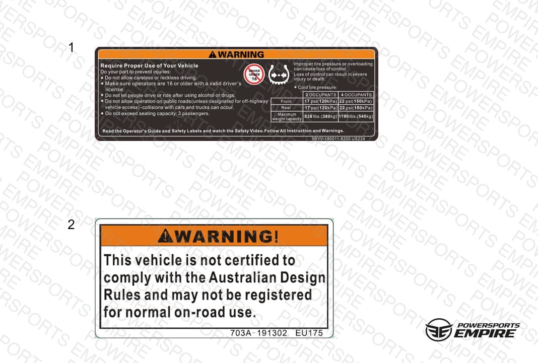 F19-5 — SAFETY WARNING LABEL