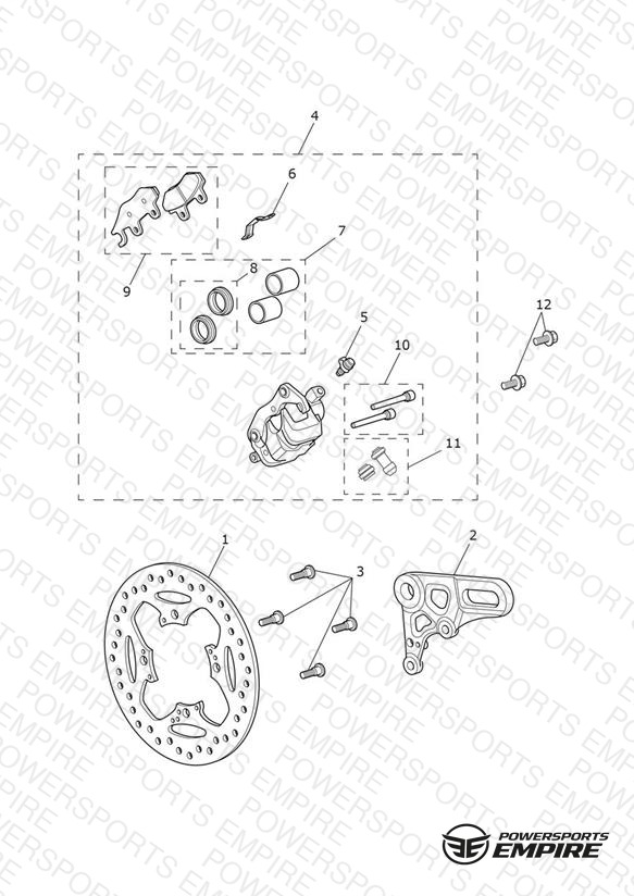 Rear Brake Caliper & Disc
