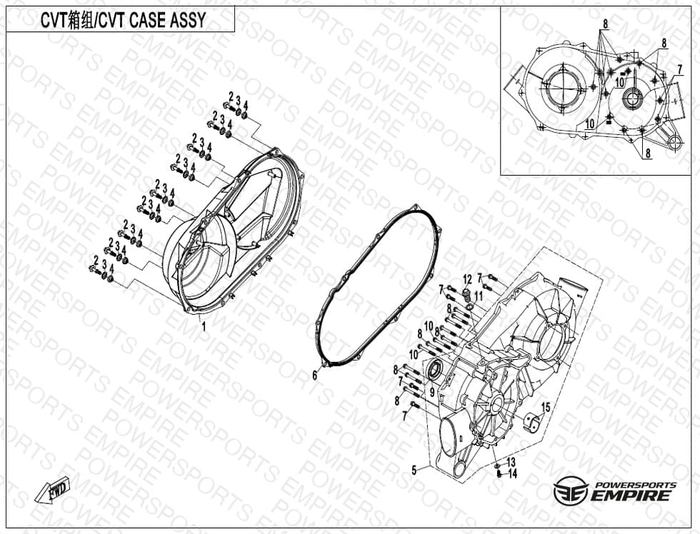 E01-3 — CVT CASE ASSY