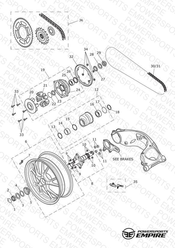 Rear Wheel & Final Drive 602553 >
