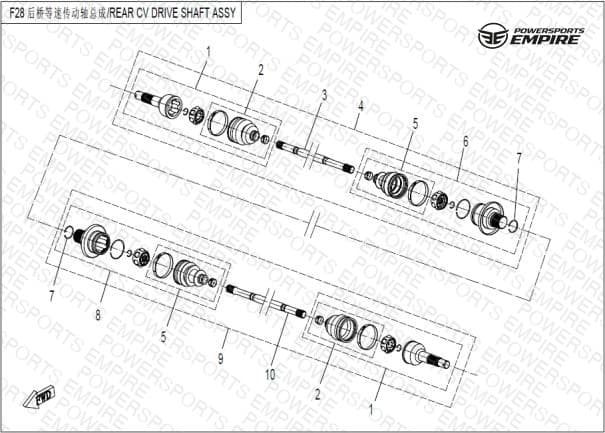 F28 — REAR CV DRIVE SHAFT ASSY(SPS)