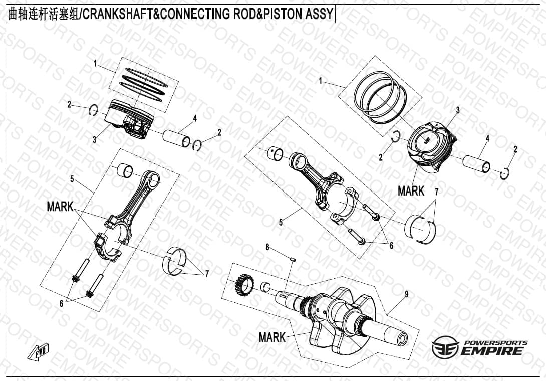 E04 — CRANKSHAFT &CON. ROD\PISTONS