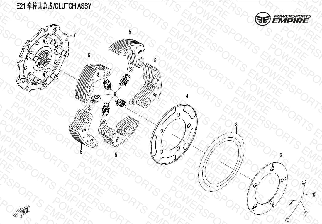 E21 — WET CLUTCH PAWL ASSY