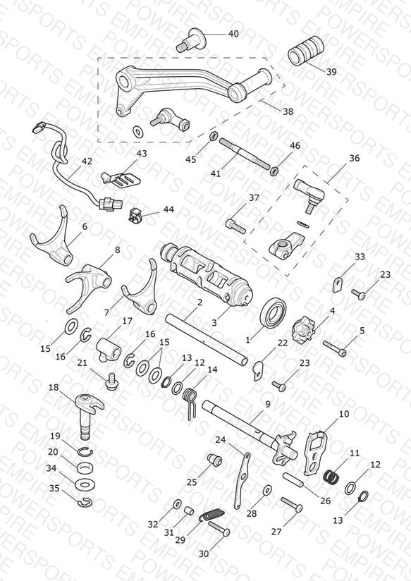 Gear Selectors & Pedal