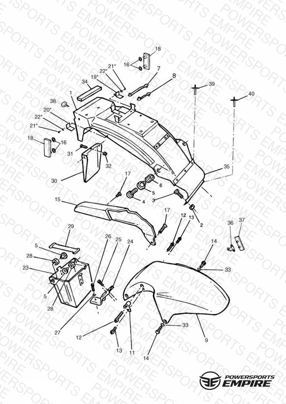 Mudguards/Chainguard/Battery Box Sprint/Sprint Sport