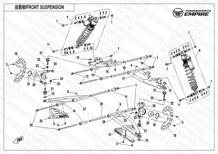 F05-B — FRONT SUSPENSION(OLEO-PNEUMATIC SHOCK ABSORBER)