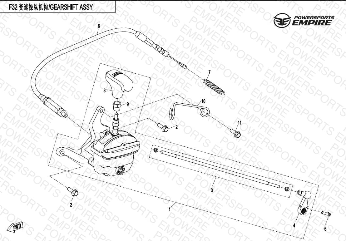 F32 — GEARSHIFT ASSY