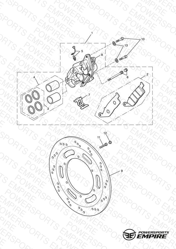 Front Brake Caliper & Discs