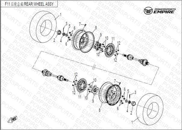 F11 — REAR WHEEL ASSY