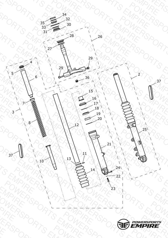 Front Forks & Lower Yoke > 914972 - All Expt BR & IN, > 917474 - BR & IN Only