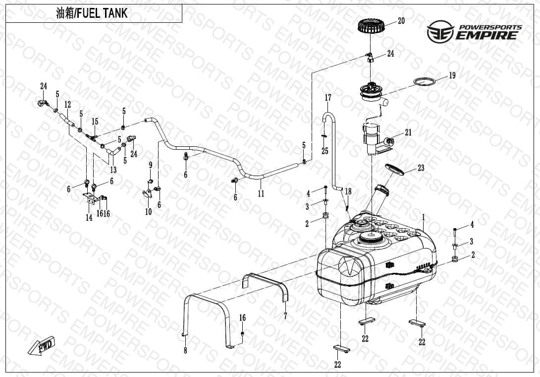 F12-B — FUEL TANK(FOR NON FUEL EVAPORATION SYSTEM)
