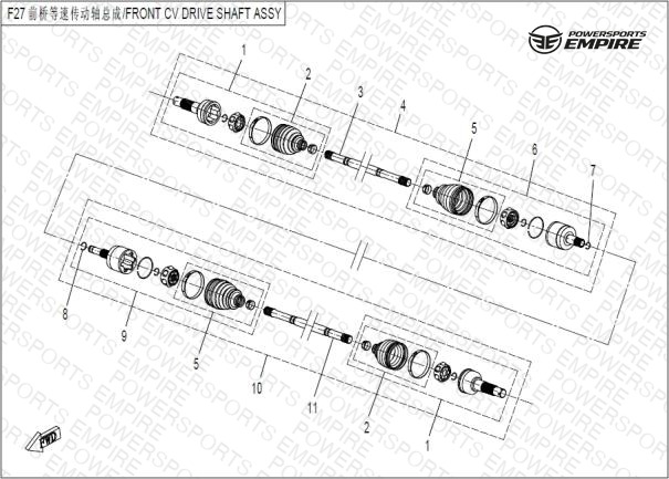 F27-2 — FRONT CV DRIVE SHAFT ASSY