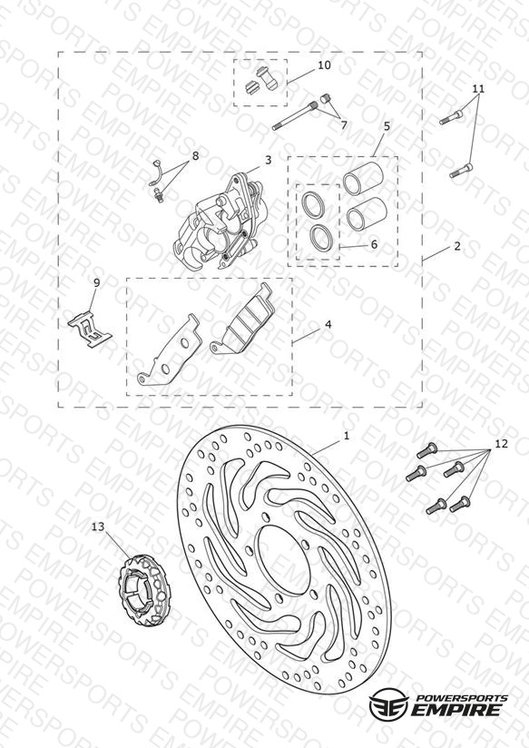 Front Brake Caliper & Disc