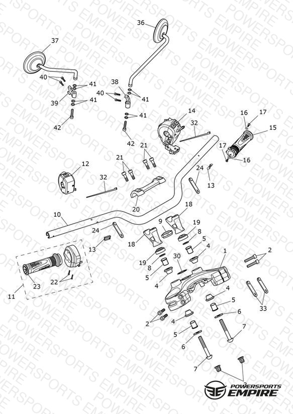 Handlebars, Top Yoke & Mirrors