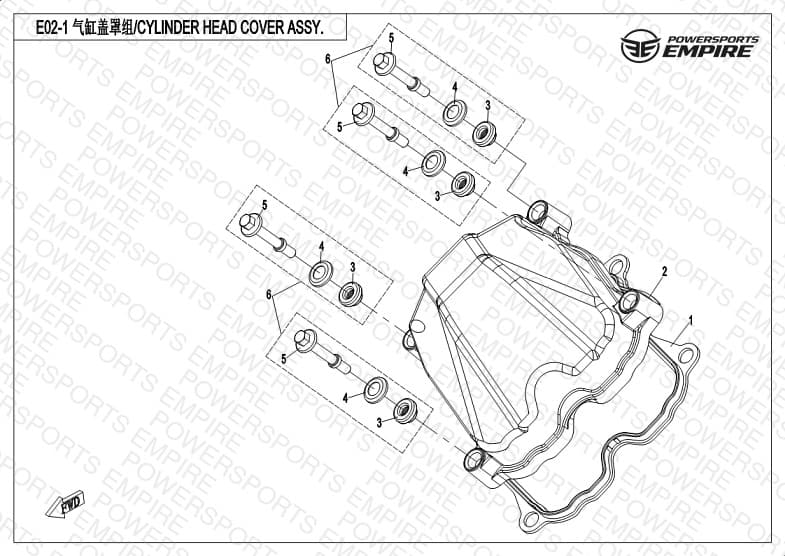E02-1 — CYLINDER HEAD COVER ASSY.