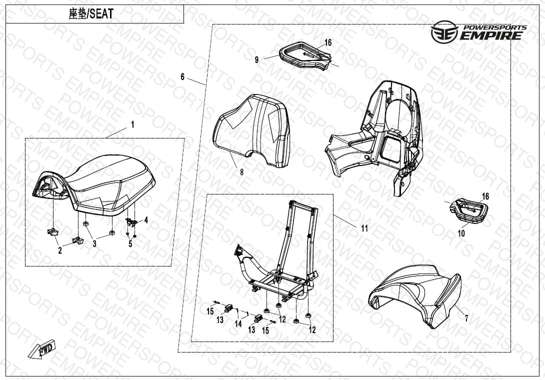F13-B — SEAT-BLACK AND GRAY