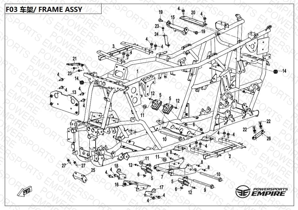 F03 — FRAME ASSY