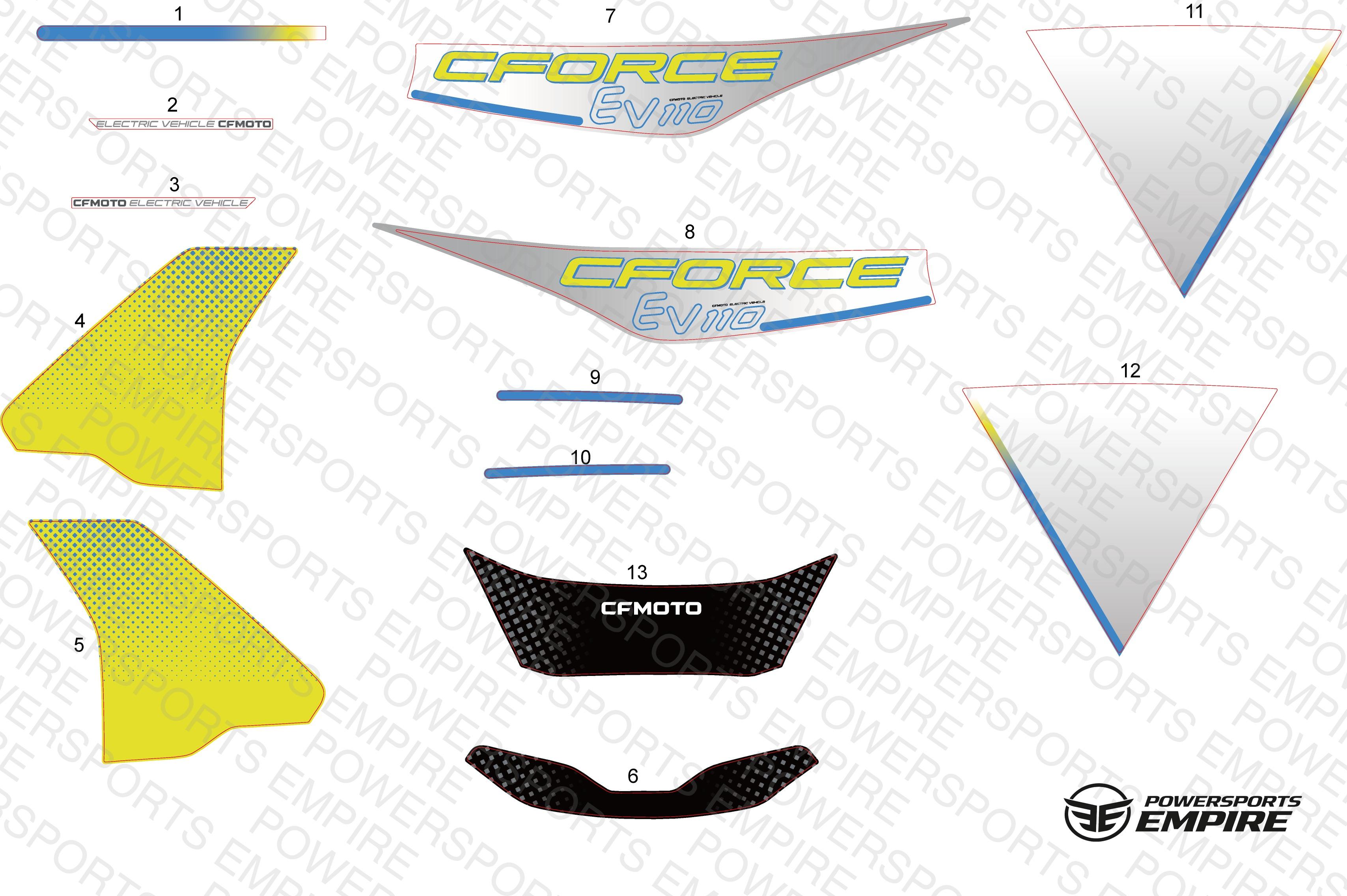 F19-2-D — DECAL KITS(NA,LEMON GREEN )