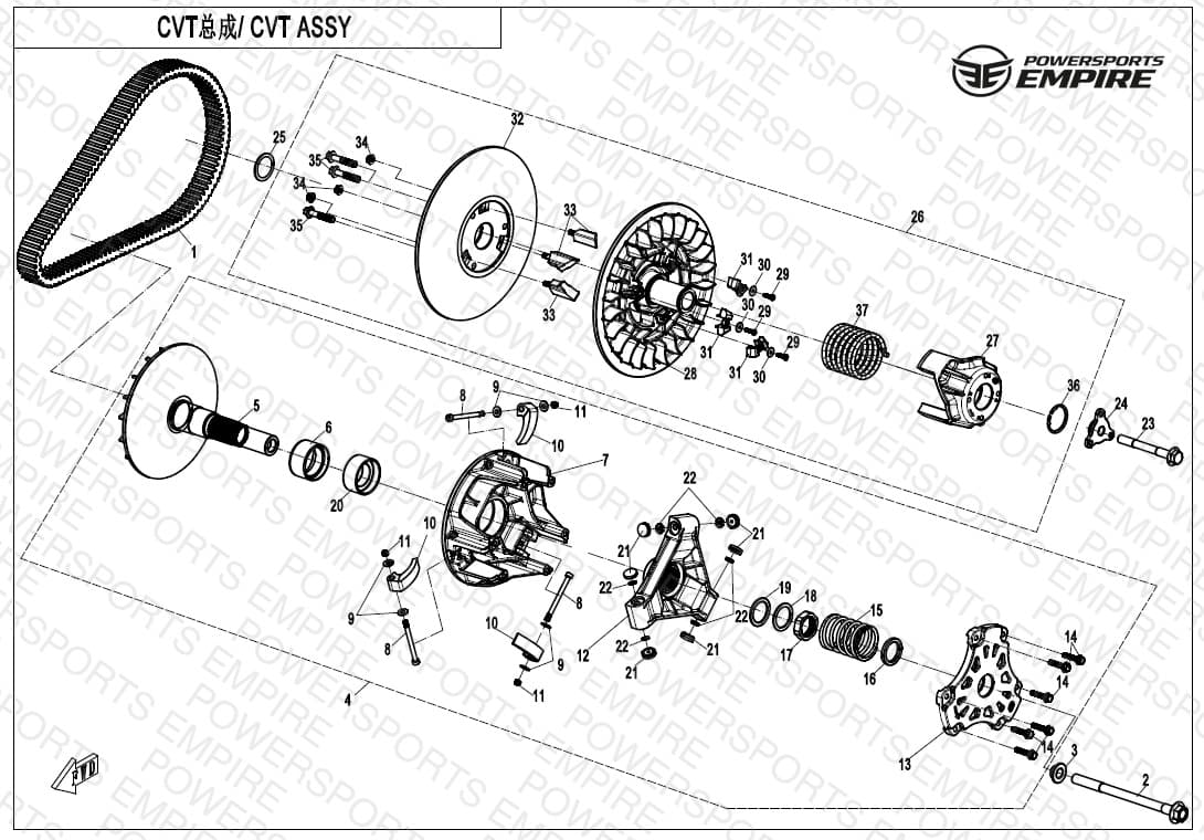 E05-B — CVT ASSY(HIGHLAND)