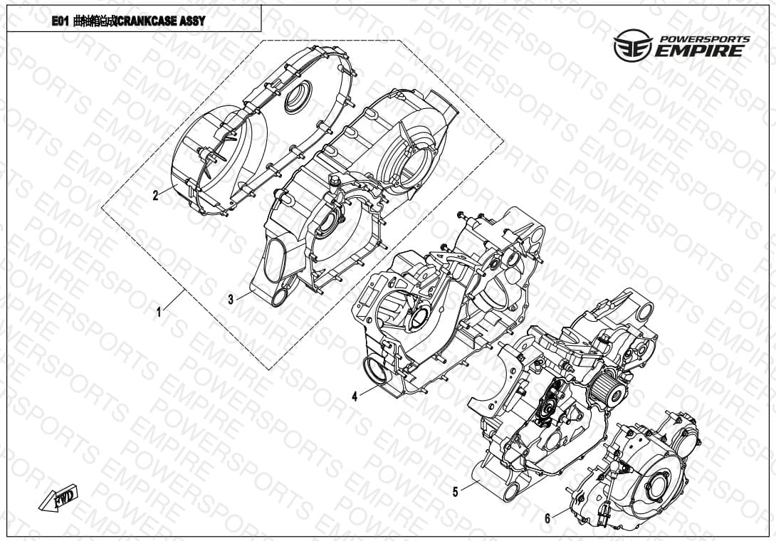 E01 — CRANKCASE ASSY.