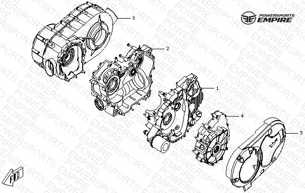 E01 — CRANKCASE ASSY