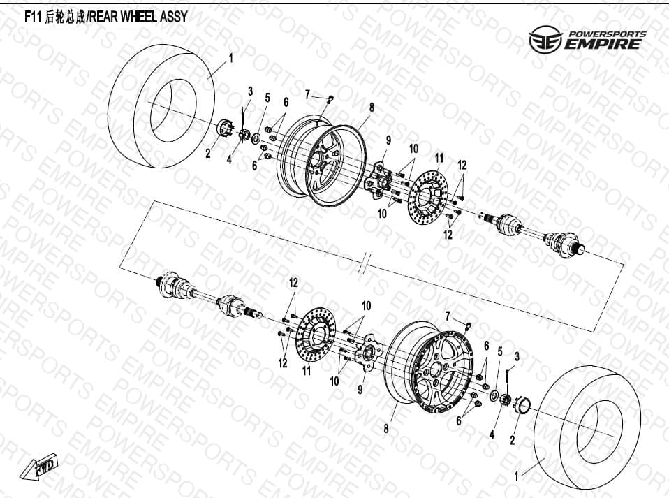 F11 — REAR WHEEL ASSY