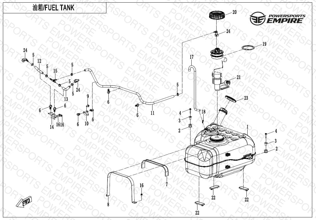 F12-B — FUEL TANK(FOR NON FUEL EVAPORATION SYSTEM)