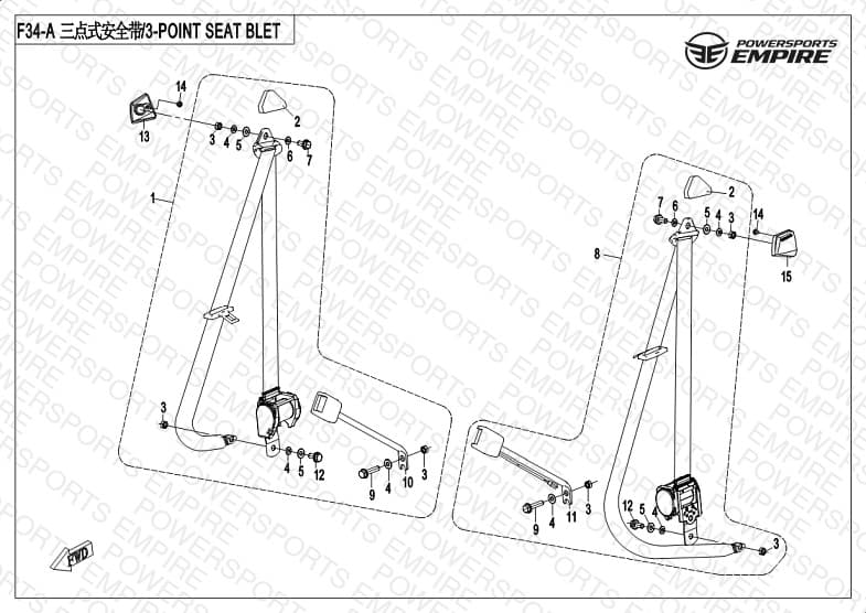 F34-A — 3-POINT SEAT BELT