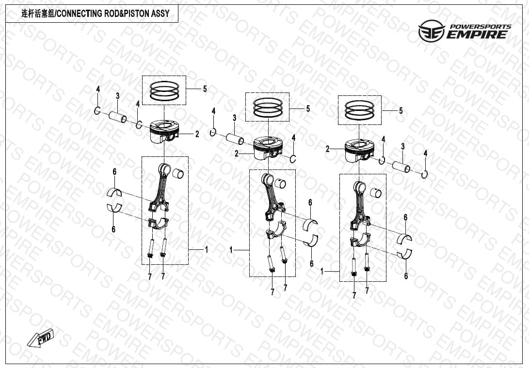 E04-1 — CONNECTING ROD & PISTON ASSY.
