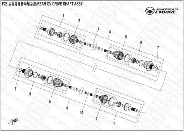 F28 — REAR CV DRIVE SHAFT ASSY