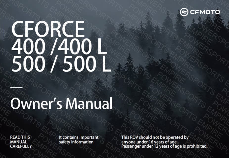 F38 — OWNER'S MANUAL