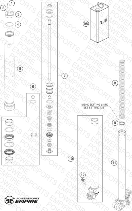 FRONT FORK DISASSEMBLED