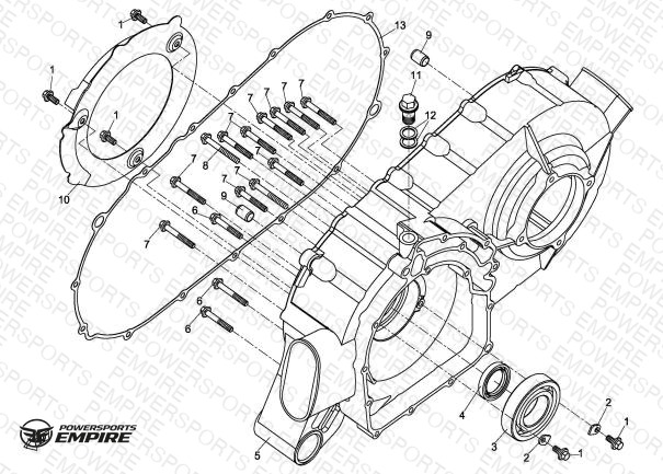 E04 — CVT CASE ASSY