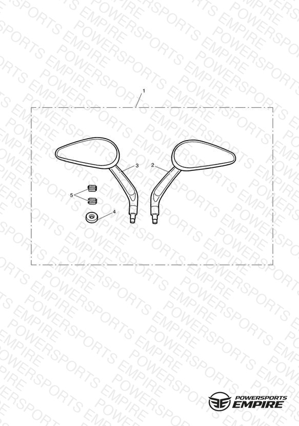 Mirror Kit, Teardrop Style, Black