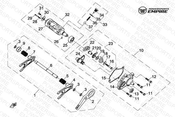 E24 — GEARSHIFT ASSY 3