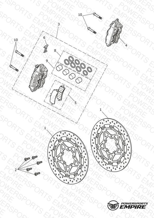 Front Brake Caliper & Disc