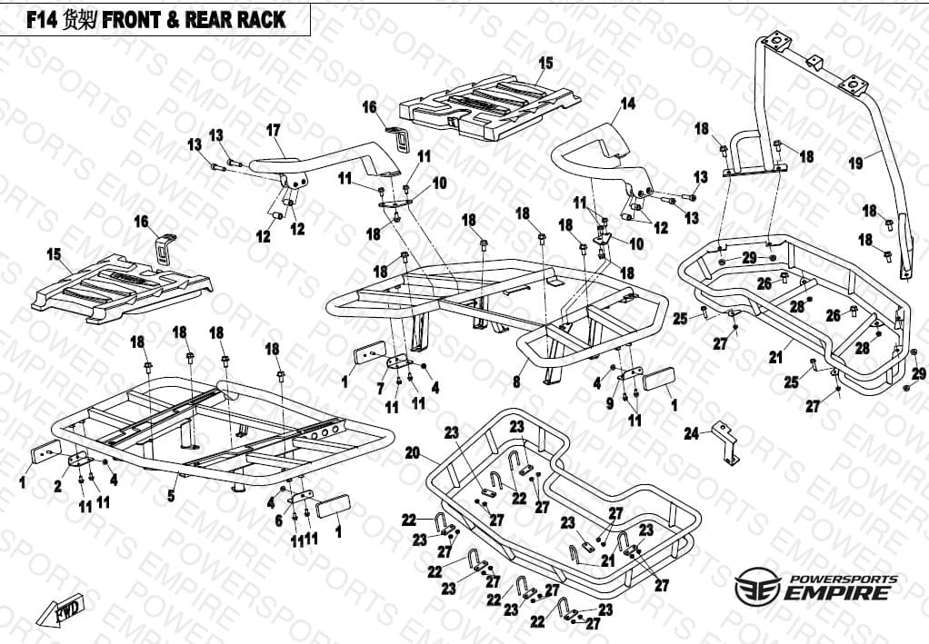 F14 — FRONT & REAR RACK