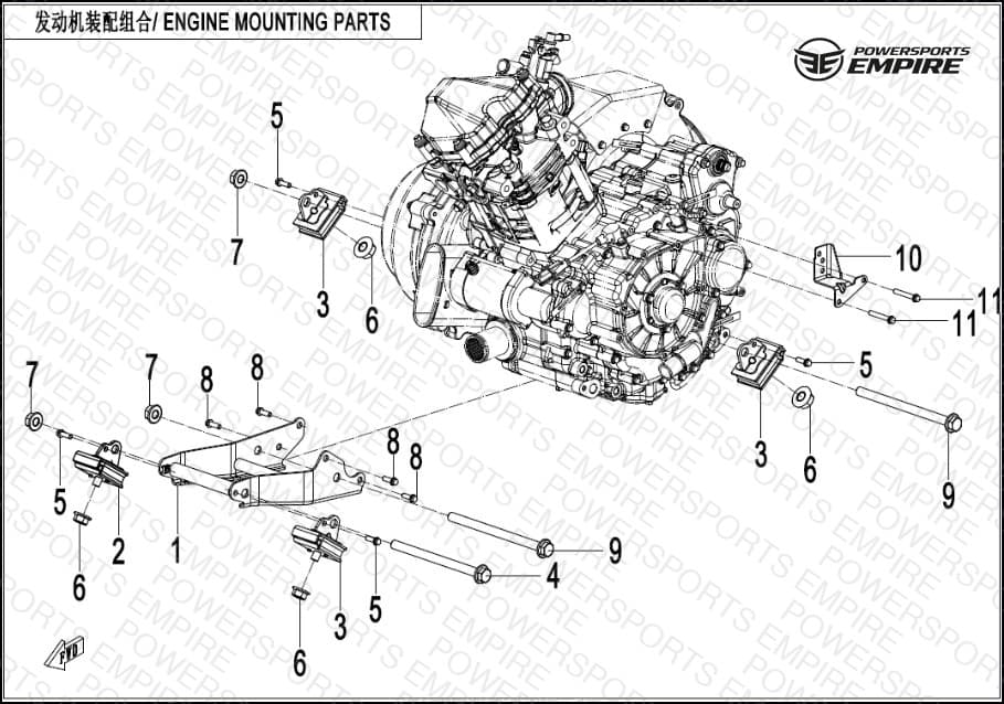 F00-1 — ENGINE MOUNTING PARTS