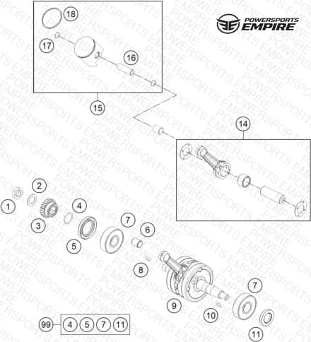 CRANKSHAFT, PISTON