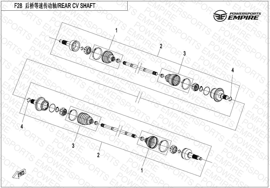 F28 — REAR CV SHAFT