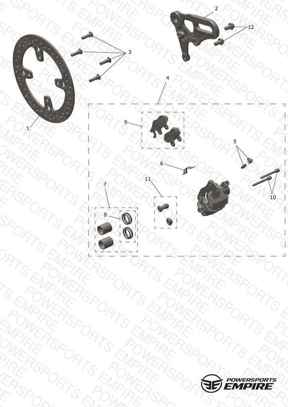 Rear Brake Caliper & Disc