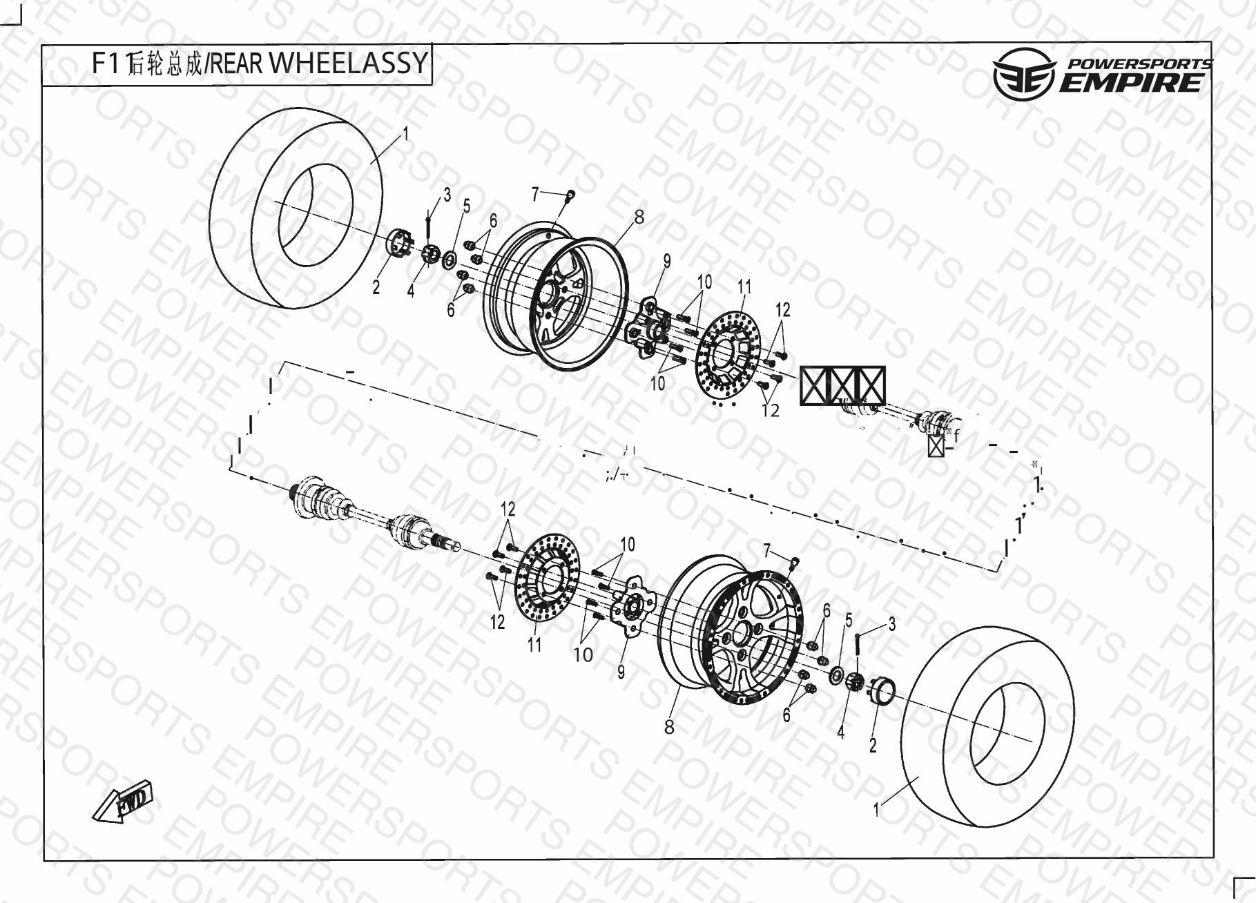 F11 — REAR WHEEL ASSY