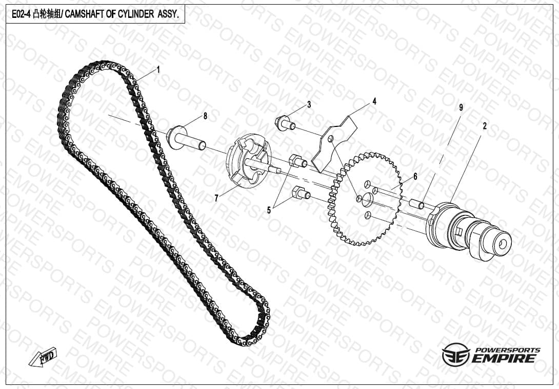 E02-4 — CAMSHAFT OF CYLINDER ASSY