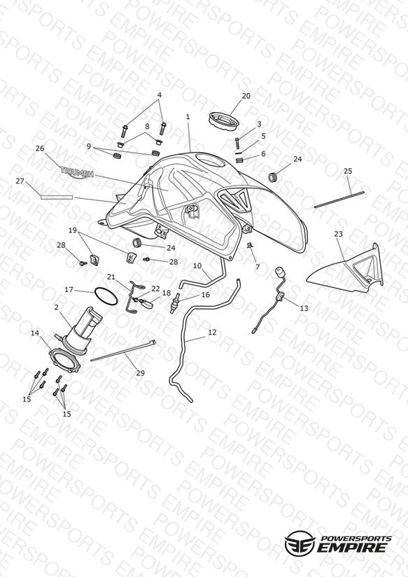 Fuel Tank, Fuel Pump & Fittings