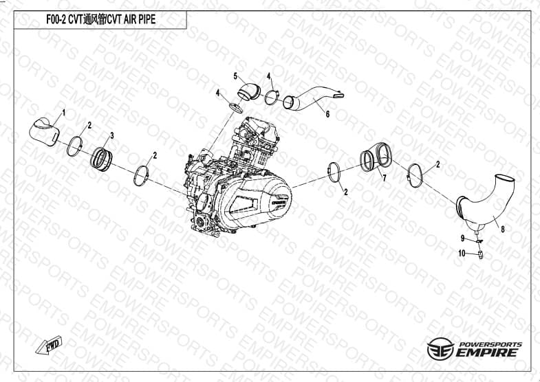 F00-2 — CVT AIR PIPE&SIDE COVER