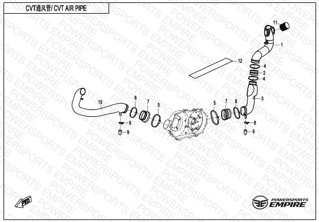 F00-V2 — CVT AIR PIPE