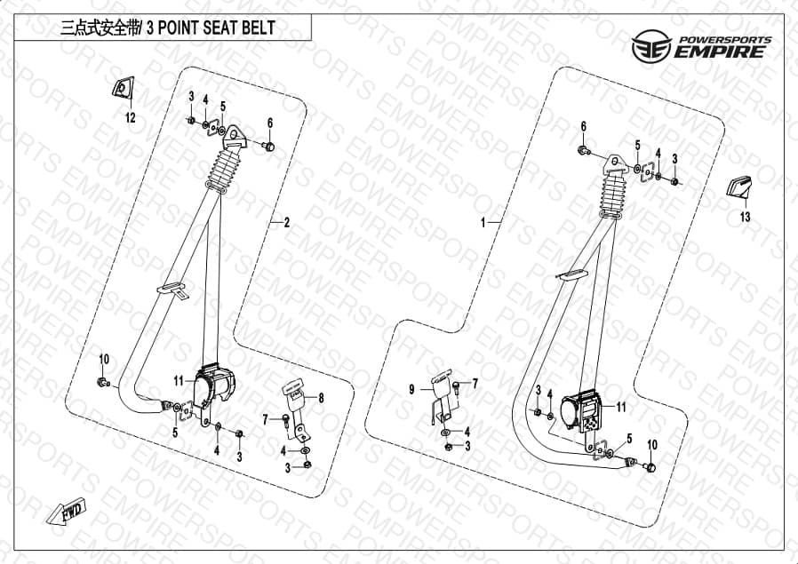 F34-C — 3-POINT SEAT BELT(2019,USA)